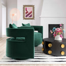 Kennedy Forest Green Velvet Swivel Chair