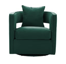 Kennedy Forest Green Velvet Swivel Chair