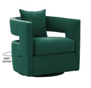 Kennedy Forest Green Velvet Swivel Chair