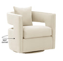 Kennedy Cream Velvet Swivel Chair