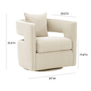 Kennedy Cream Velvet Swivel Chair
