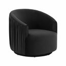 London Black Pleated Swivel Chair - UK