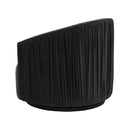 London Black Pleated Swivel Chair - UK