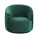 London Forest Green Pleated Swivel Chair