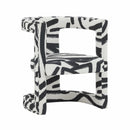 Ada Chair in Black Brushstroke Pattern - UK