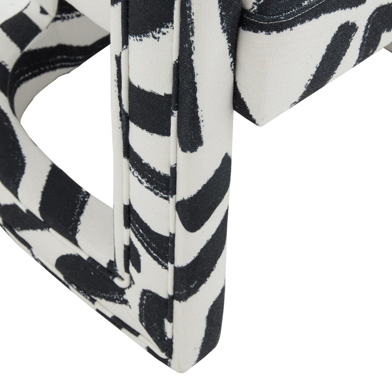 Ada Chair in Black Brushstroke Pattern - UK