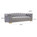 Farah Grey Velvet Sofa