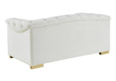 Farah Cream Velvet Loveseat