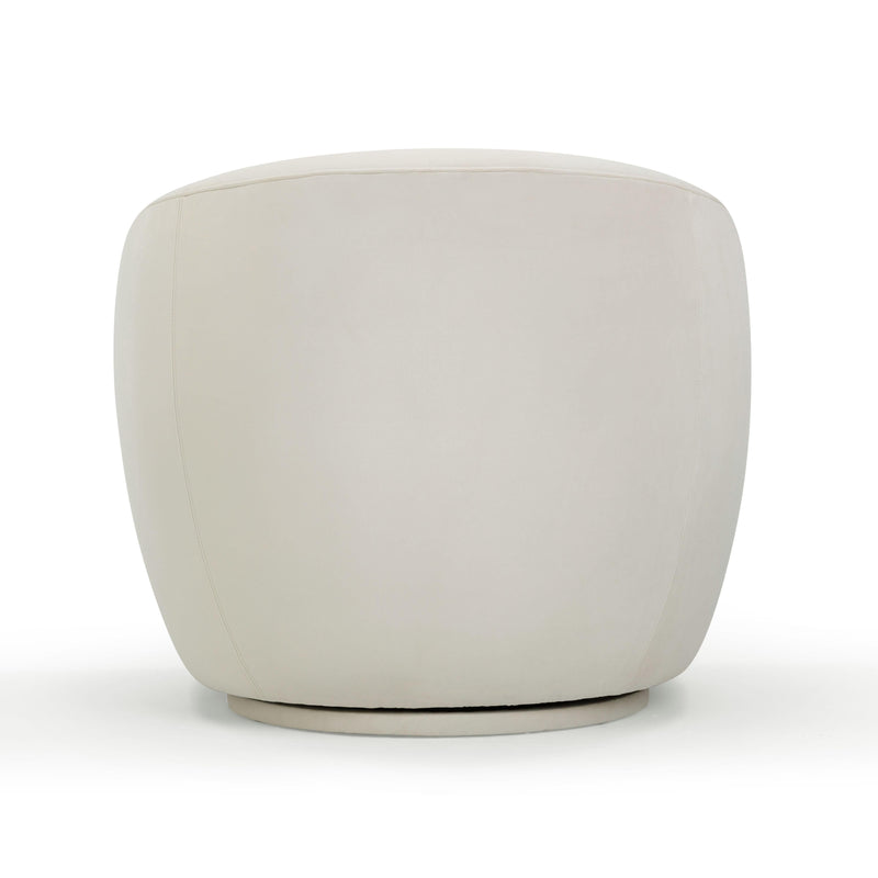 Jordan Cream Velvet Swivel Chair