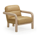 Bekah Tan Genuine Leather Accent Chair