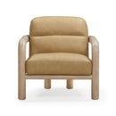 Bekah Tan Genuine Leather Accent Chair