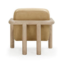 Bekah Tan Genuine Leather Accent Chair