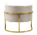 Magnolia Spotted Cream Chair with Gold - UK