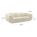 Emmet Cream Velvet Sofa