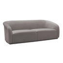 Yara Pleated Grey Velvet Sofa