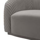 Yara Pleated Grey Velvet Sofa