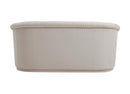 Yara Pleated Beige Velvet Loveseat