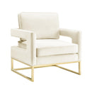 Avery Cream Velvet Chair - UK