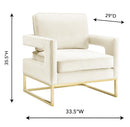 Avery Cream Velvet Chair - UK