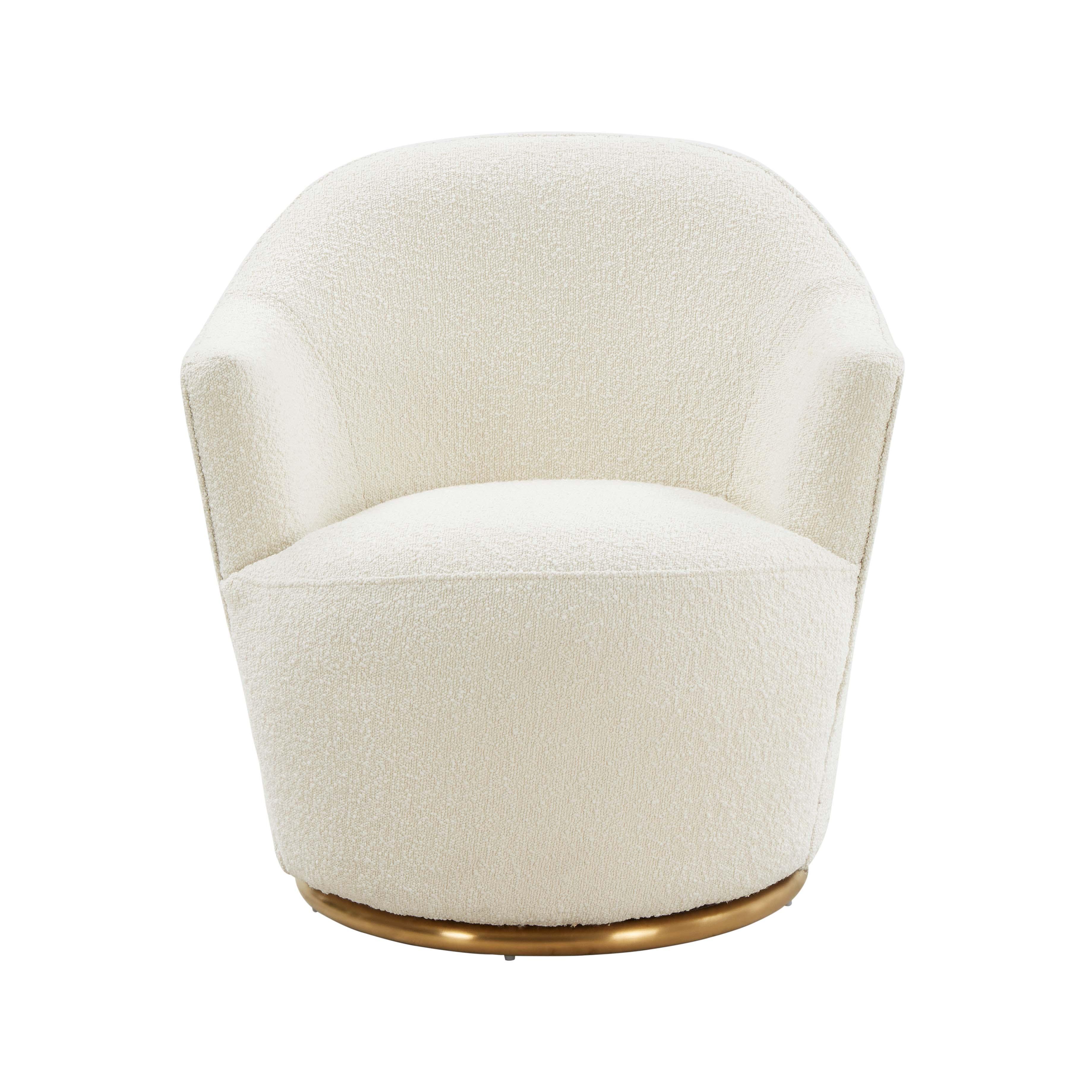 Skyla Boucle Swivel Chair - UK