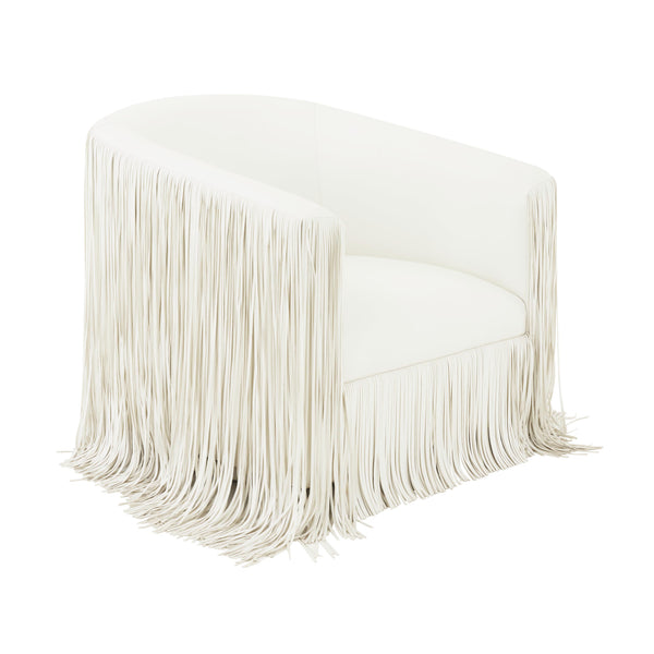 Shag Me Ivory Vegan Leather Swivel Chair - UK