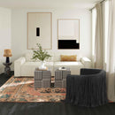 Shag Me Black Performance Vegan Leather Swivel Chair