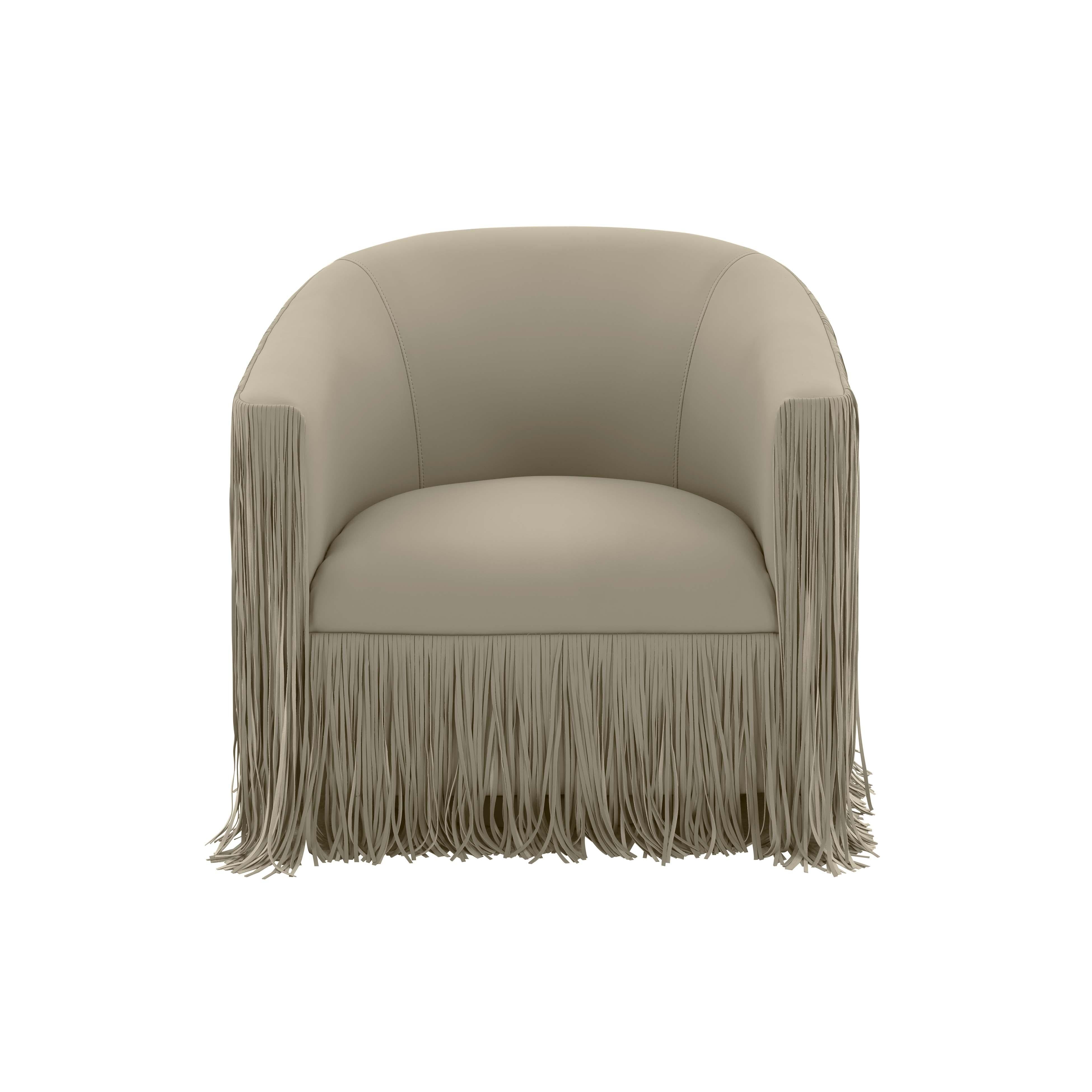 Shag Me Grey Vegan Leather Swivel Chair - UK