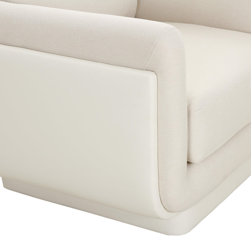 Rhonnie Cream Monotone Armchair - UK