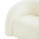 Slipper Cream Vegan Shearling Swivel Chair