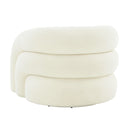 Slipper Cream Vegan Shearling Swivel Chair