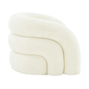 Slipper Cream Vegan Shearling Swivel Chair