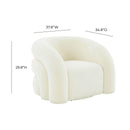 Slipper Cream Vegan Shearling Swivel Chair