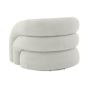 Slipper Light Grey Velvet Swivel Chair