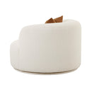 Fickle Cream Boucle Swivel Chair - UK
