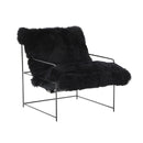 Kimi Black Genuine Sheepskin Chair - UK