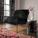 Kimi Black Genuine Sheepskin Chair - UK