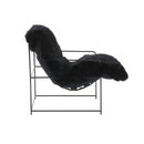 Kimi Black Genuine Sheepskin Chair - UK