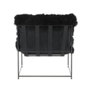 Kimi Black Genuine Sheepskin Chair - UK