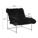Kimi Black Genuine Sheepskin Chair - UK