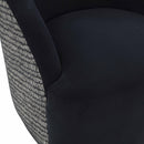 Reese Black Velvet Swivel Chair - UK