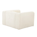 Tarra Fluffy Oversized Cream Corduroy Armchair - UK