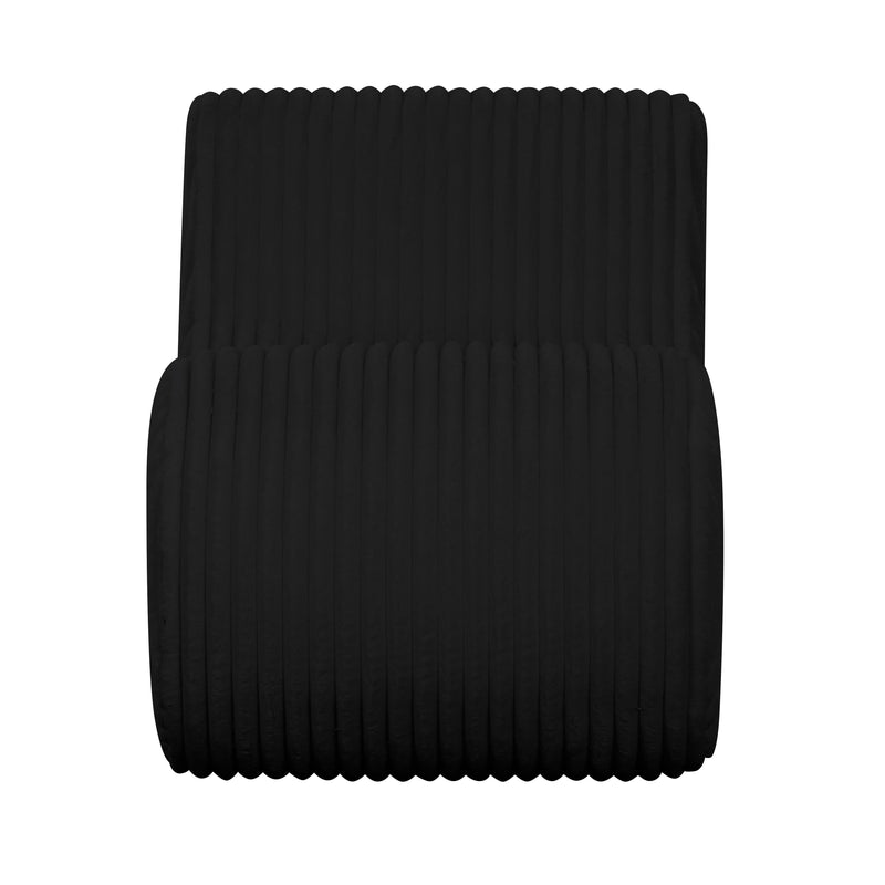 Senna Black Oversized Corduroy Accent Chair