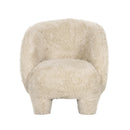 Kiki Natural Vegan Shearling Accent Chair