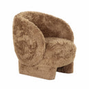 Kiki Dark Taupe Vegan Shearling Accent Chair