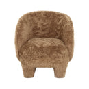 Kiki Dark Taupe Vegan Shearling Accent Chair