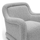 Charli Grey Boucle Swivel Chair