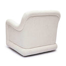Charli Cream Basketweave Chenille Swivel Chair