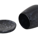 Rounded Black Swirl Resin Kiddush Cup