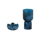 Platform Blue Swirl Resin Kiddush Cup