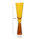 Flute Amber Champagne Glasses - Set of 4